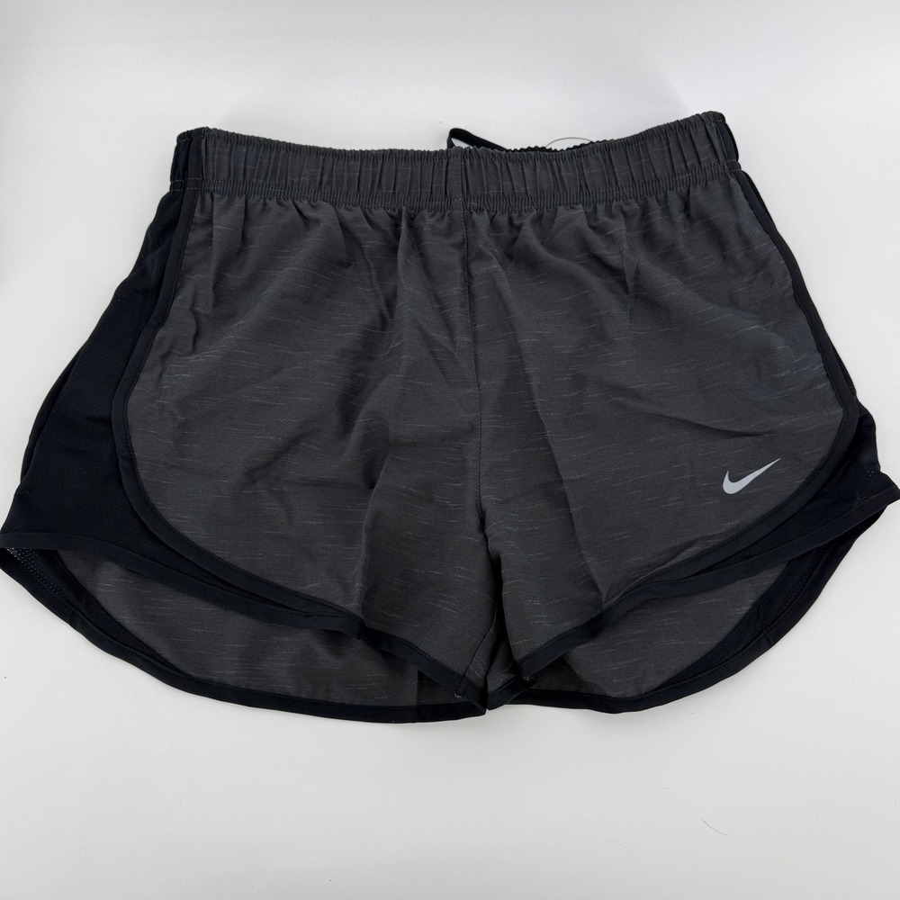 NWT Nike Womens Dri-FIT Tempo Running Shorts Grey Black DB4487-083 Size S